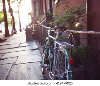 Vintage Bicycle In Brooklyn Heights