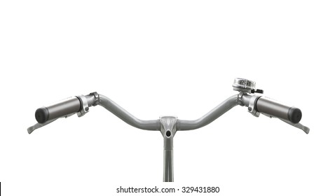 Vintage bicycle hand brake on white background