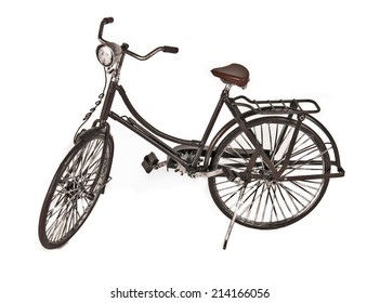 Vintage Bike On White Background - Studio Isolated