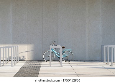 vintage bike surrounded by modern architecture - Powered by Shutterstock