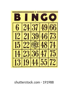 Vintage Bingo Card.