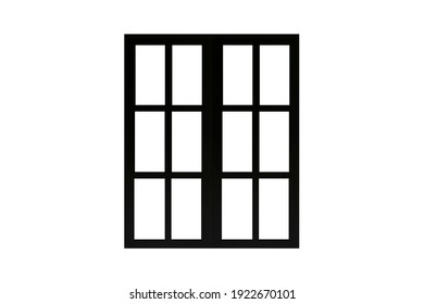 Closed Open Window On Transparent Background Stock Vector (Royalty Free ...