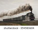 vintage black steam train