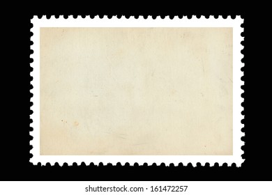 Vintage blank postage stamp on a black background - Shutterstock ID 161472257