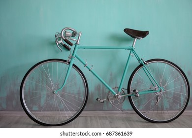 Bike Against Parked Wall Images Stock Photos Vectors