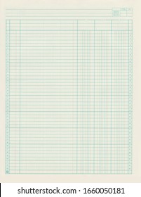 Vintage Blue Cream Ledger Paper