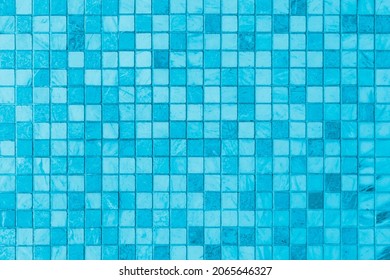Vintage blue mosaic kitchen wall pattern and background seamless