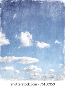 Vintage Blue Sky Background