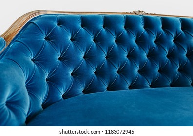 Vintage Blue Velvet Couch/sofa