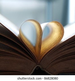 Vintage Book Pages, Heart Shaped