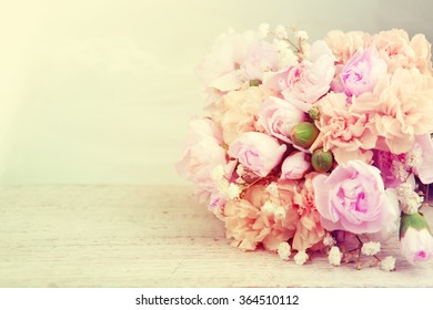 Vintage Bouquet Of Roses 