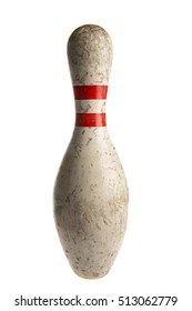 Vintage Bowling Pin Isolated On White