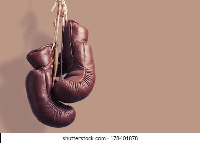 Vintage Boxing Gloves, Hanging