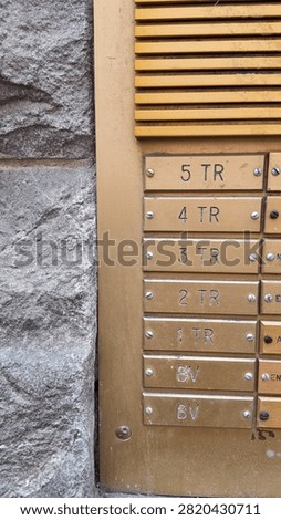 Vintage Brass Apartment Intercom Panel