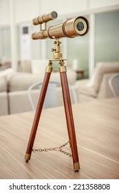 Vintage Brass Telescope