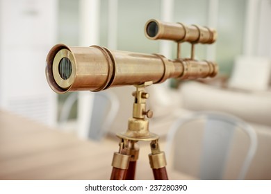 Vintage Brass Telescope