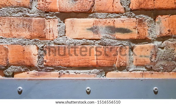 Vintage Brick Wall Background Red Clay Royalty Free Stock Image