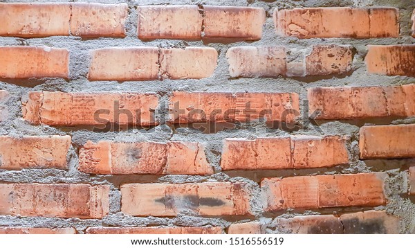 Vintage Brick Wall Background Red Clay Stock Photo Edit Now