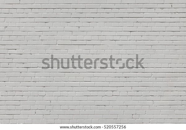 Vintage Brick Wall White Plaster Horizontal Stock Photo