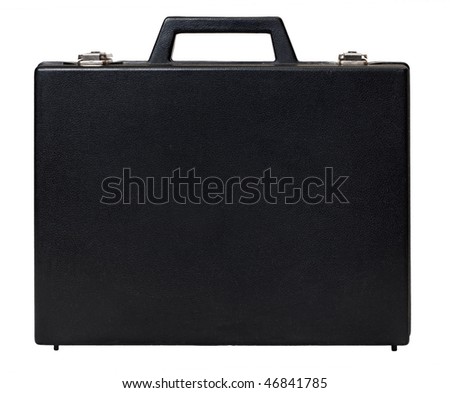 Vintage briefcase isolated on white