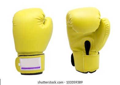 bright yellow gloves