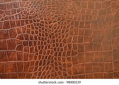 Vintage brown crocodile skin texture.