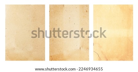 Vintage brown paper texture background. in A4 size for design work page cover book presentation. brochure layout and flyers poster template. isolated on white background with clipping path