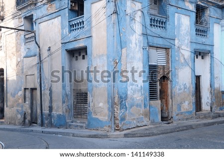 Vintage building in Santiago de Cuba, Cuba