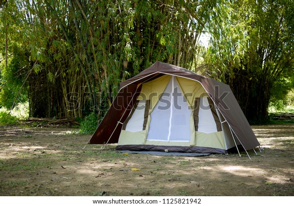 Vintage Cabin Tents Wood Stock Photo Edit Now 1125821942