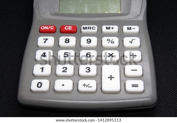 Vintage calculating tool. Calculator office\
tool. Old calculator.