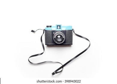 Vintage Camera Isolated On White Background