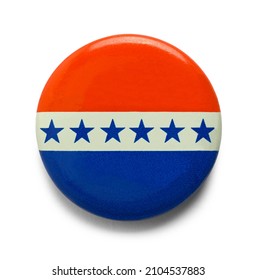 Vintage Campaign Election Button Cut Out On White.