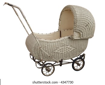 cane doll pram