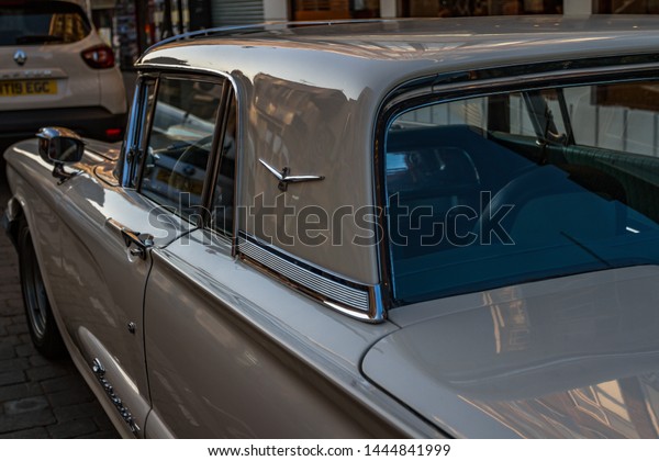 Vintage Car in the Streets of East End\
London,UK-April 2019