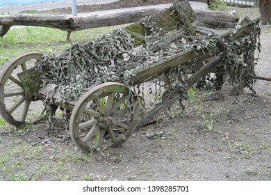 Vintage Cart With Camouflage Net