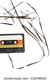 Vintage Cassette Tape Isolated White Background