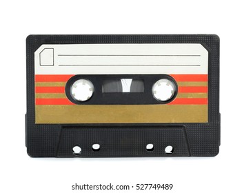 Vintage Cassette Tape Isolated White Background