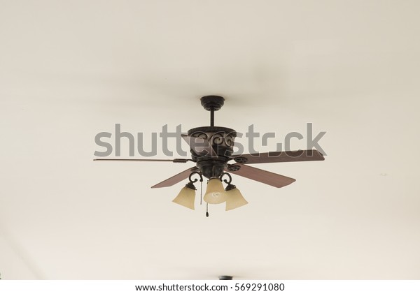 Vintage Ceiling Fan On White Background Stock Photo Edit Now