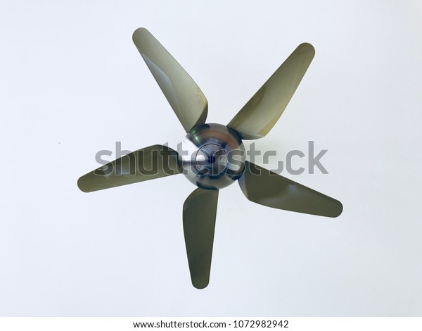 Vintage Ceiling Fan White Background Stock Photo Edit Now