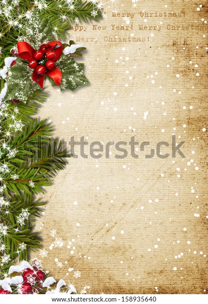 Vintage Christmas Background Stock Photo (Edit Now) 158935640