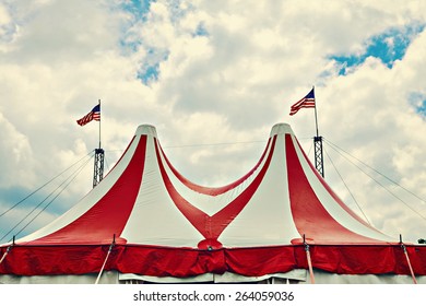 Vintage Circus Tent. Instagram Effect.