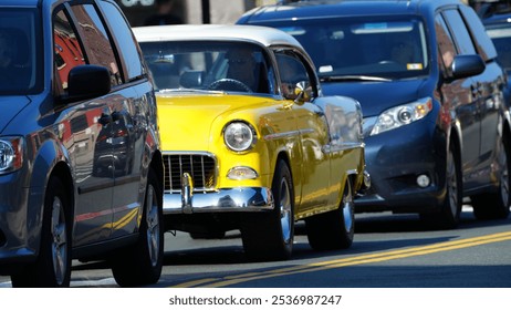 Vintage Classic Car in the street - Powered by Shutterstock