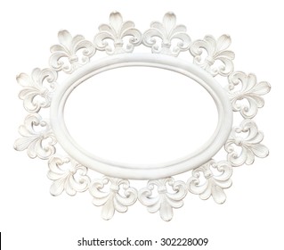 Vintage Classical White Oval Frame