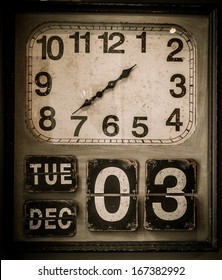 Vintage Clock With A Calendar 