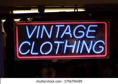 Vintage Clothing Neon Sign London