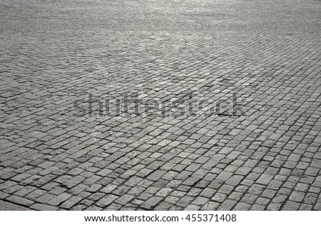 Vintage cobblestone pavement