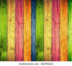 Vintage Colorful Wood Background