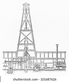 Get Oil Rig Drawing Images