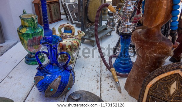 Vintage Crafts Street Market Morocco Vases Stock Photo Edit Now