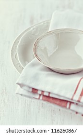 Vintage Crockery And Tea Towels